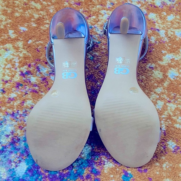 New Gianni Bini Shoes Metallic Lavender/Pink Ankle Strap - Picture 11 of 14